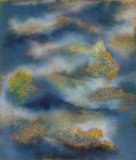 In Wolken gehüllte Landschaft