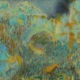 Ein Mond versinkt in der Landschaft